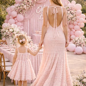 Finished apparel project showcasing how the 4-way stretch smocked fabric drapes and fits smoothly on the body.