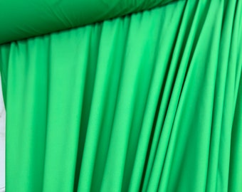 Kelly Green 4 way Stretch Nylon Spandex Matte Fabric for Swimsuits by Yard Light Weight Material for Leggings, Dresses, Gowns Backdrops
