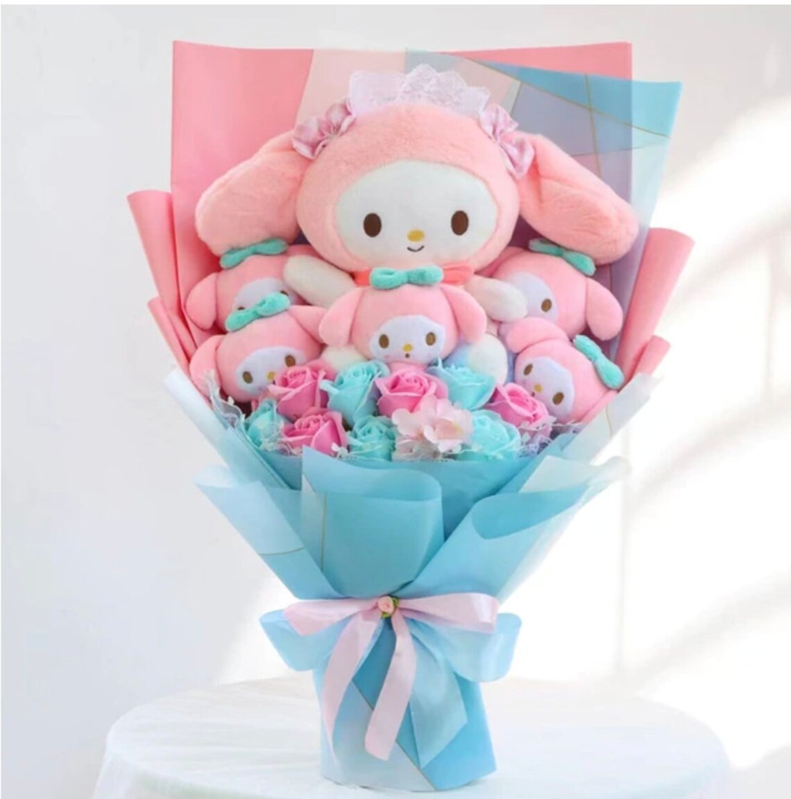 Kawaii Sanrio My Melody Plush Bouquet Flower Bouquet Gift Etsy