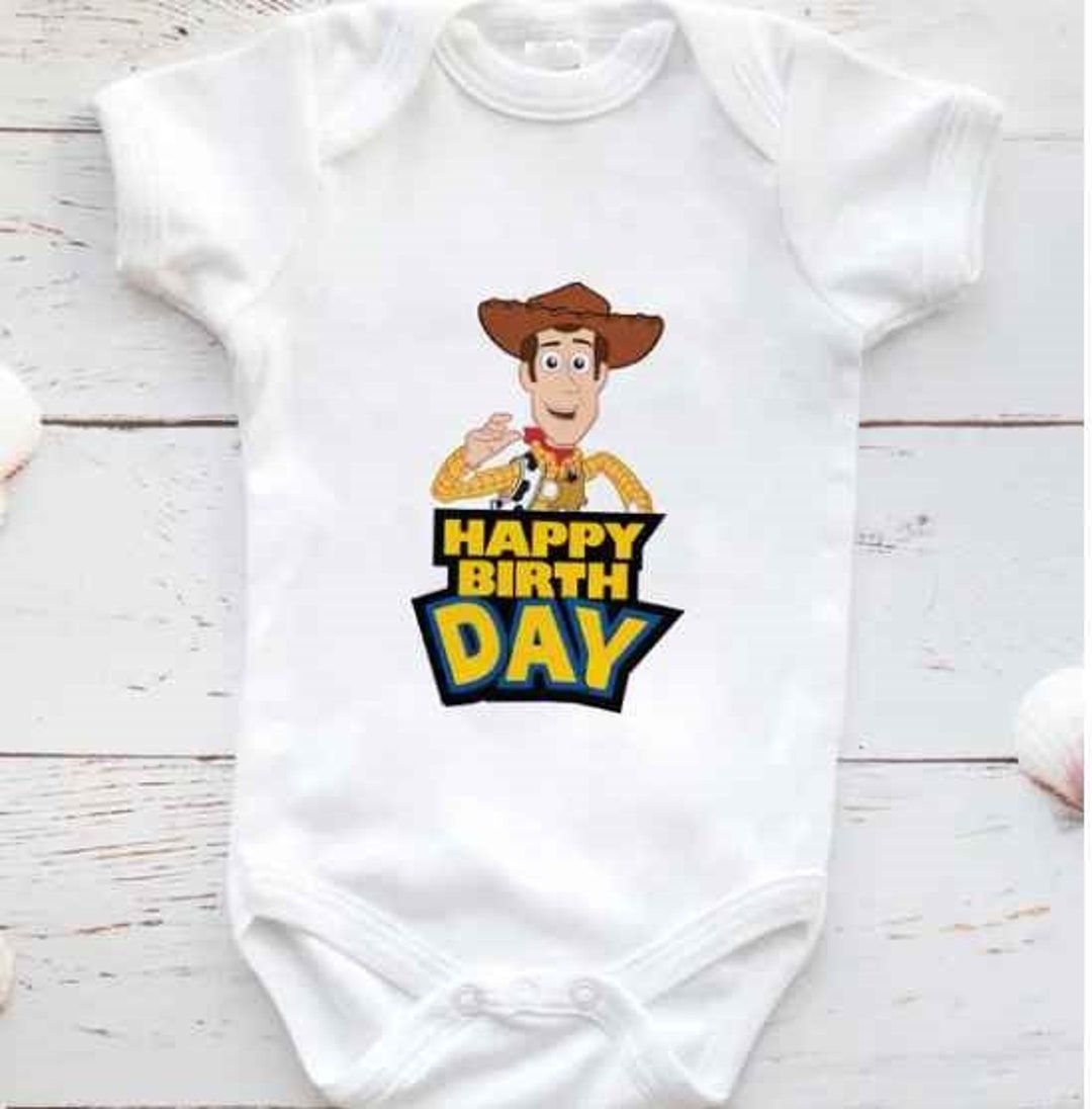 Toy Story Onesie Happy Birthday Onesie Baby Clothing Baby Etsy