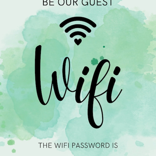 Printable WIFI Password Sign Guest Room Wifi Sign Printable - Etsy Canada