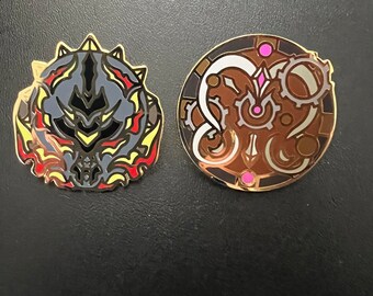 INSTOCK Honkai Impact 3rd Flamechasers Vill-V y Kalpas Signets Pines de esmalte