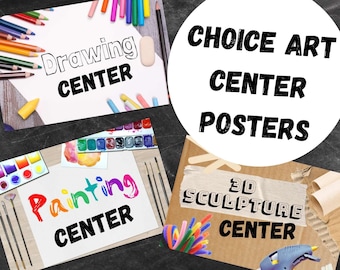Pacchetto poster Choice Art Studio Center TAB Disegno in classe, pittura e insegne di scultura 3D