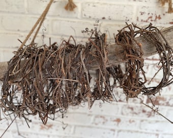 Handmade grapevine wreaths, 6&quot; and 8&quot; sizes, rustic crafting supplies, eco DIY. See separate listings for 2&quot; and 4&quot;, 10&quot; and 12&quot; sizes.