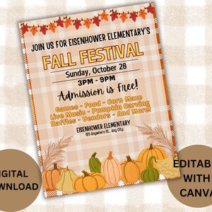 Bearbeitbarer Herbstfest-Einladungsflyer (Digitaler Download)