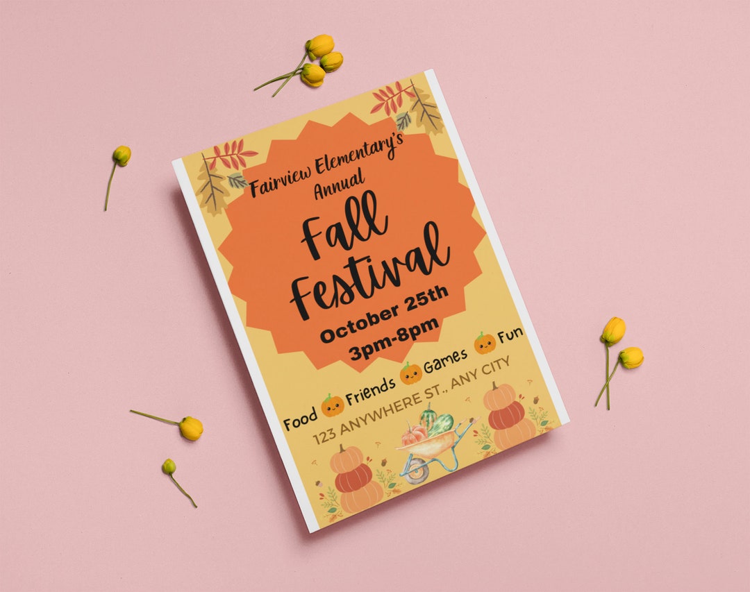 Editable Fall Festival Flyer Fall Harvest Printable Fall - Etsy