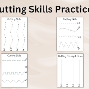 Scissor Skills | Cutting Practice | Preschool Worksheets | Preschool Printables | Scissor Skills Printable | Scissor Practice | Homeschool