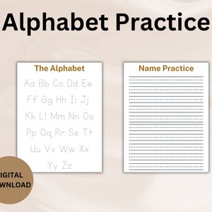 Alphabet , Handwriting Chart, ABC Print, Educational Art, Kids Room Decor, Homeschool Classroom Decor, Instant Download