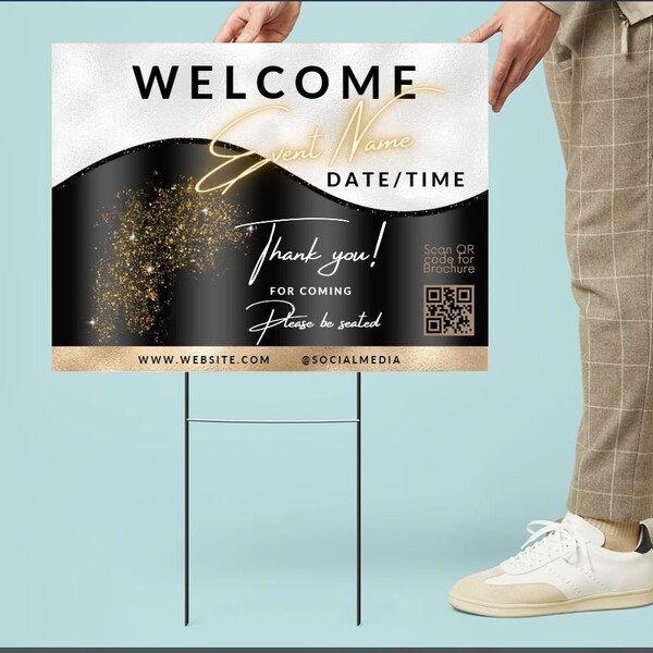 Qr Code Yard Signs Etsy