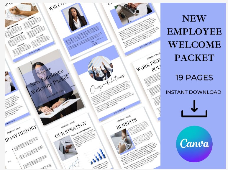 Editable New Employee Packet: DIY Business Handbook (canva Template) - Etsy