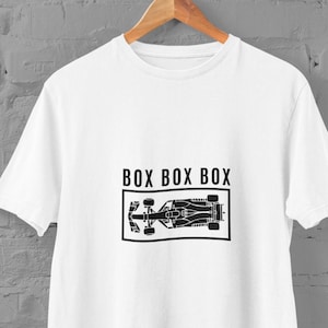 Maglietta di Formula 1, Maglietta F1 Box Box Box, Maglietta da corsa, Maglietta di Formula Uno, Regali di Formula 1, Merchandising di Formula 1, Merchandising del Gran Premio di Formula 1.