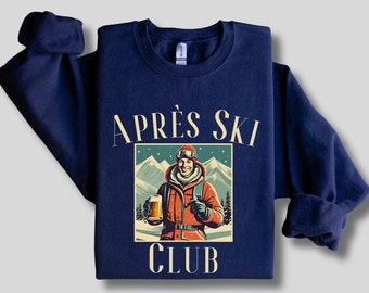 Men's Apres Ski Sweatshirt, Retro Ski Sweater, Winter Sports Sweatshirt, Ski Bachelor Party, Skiing Sweatshirt for Men, Ski Gifts for Men