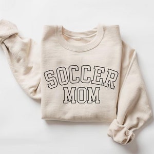 Sudadera con cuello redondo para mamá futbolera, suéter para mamá futbolera, regalo para el día de la madre, ropa para el día del juego, ropa para mamá deportista, atuendo para la línea lateral, regalo para ella