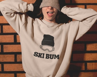 Moletom Ski Bum, Óculos de Neve, Gola Redonda Apres Ski