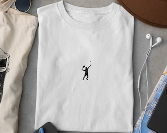 Camiseta de jugador de tenis, camiseta de tenis, diseño minimalista de tenis, linda camiseta de tenis, regalos de tenis, camiseta para amantes del tenis, camiseta de mamá deportista