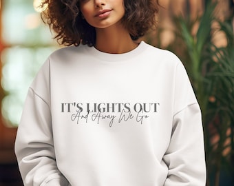 Lichter aus und Away We Go Sweatshirt, Formel 1 Sweatshirt, Formel-1-Pullover, bequeme Formel 1 Merch, Formel-1-Geschenke, F1-Sweatshirt.