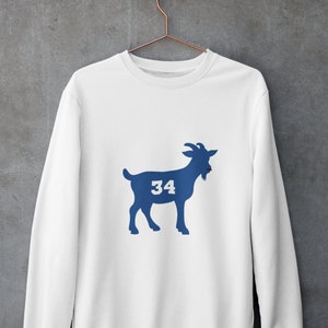Auston Matthews GOAT Sweatshirt, Toronto Hockey Sweatshirt, Number 34 Sweater, Hockey Crewneck Sweater, Gift for Matthews Fan