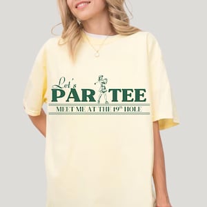 Let's Par Tee コンフォートカラー Tシャツ、レディース ゴルフシャツ、ゴルフウェア、ゴルファーガールズ 独身パーティー、彼女への誕生日プレゼント