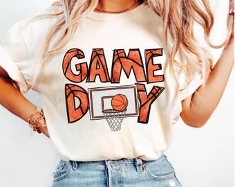 Basketball Game Day Shirt: Comfort Colors Basketball T-Shirt, Sports Mom Fan Tee