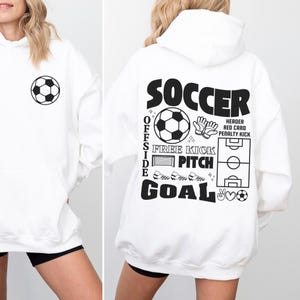 Soccer Hoodie, Soccer Themed Hoodie, Gift for Soccer Player, Game Day Hooded Sweatshirt, Sports Fan Apparel, Soccer Lover Gift