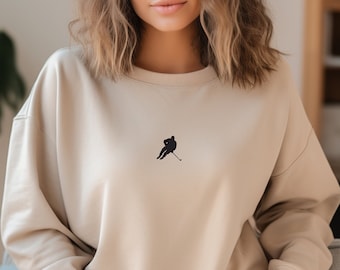 Sweatshirt met ronde hals hockey, trui hockeyspeler, trui hockeymoeder, hockeycadeaus, cadeau hockeymoeder.