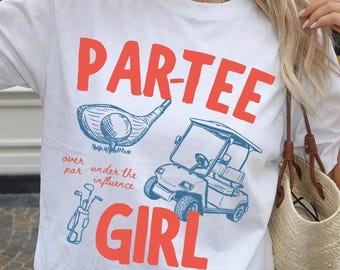 Camiseta Par Tee Girl, Camiseta de golf para mujer, Camiseta gráfica de verano Comfort Colors®, Camiseta de golf