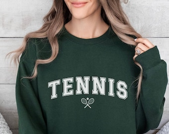 Tennis Crewneck Sweater, Unisex Tennis Shirt, Tennis Sweatshirt for Women, Tennis Gifts for Women, Tennis Player Gift, Tennis Shirt for Men