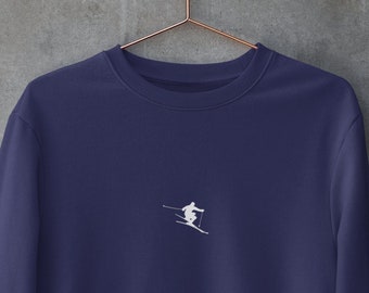 Ski Sweatshirt, Winter Sweatshirt, Ski Sweater, Vintage Crewneck, Minimalist Crewneck, Simple Sweater, Apres Ski Sweater, Aspen Sweatshirt.
