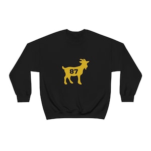 Crosby GOAT Sweatshirt, Pittsburgh Hockey Pullover, Nummer 87 Hockey Sweatshirt, Hockey Fan Geschenke. Black