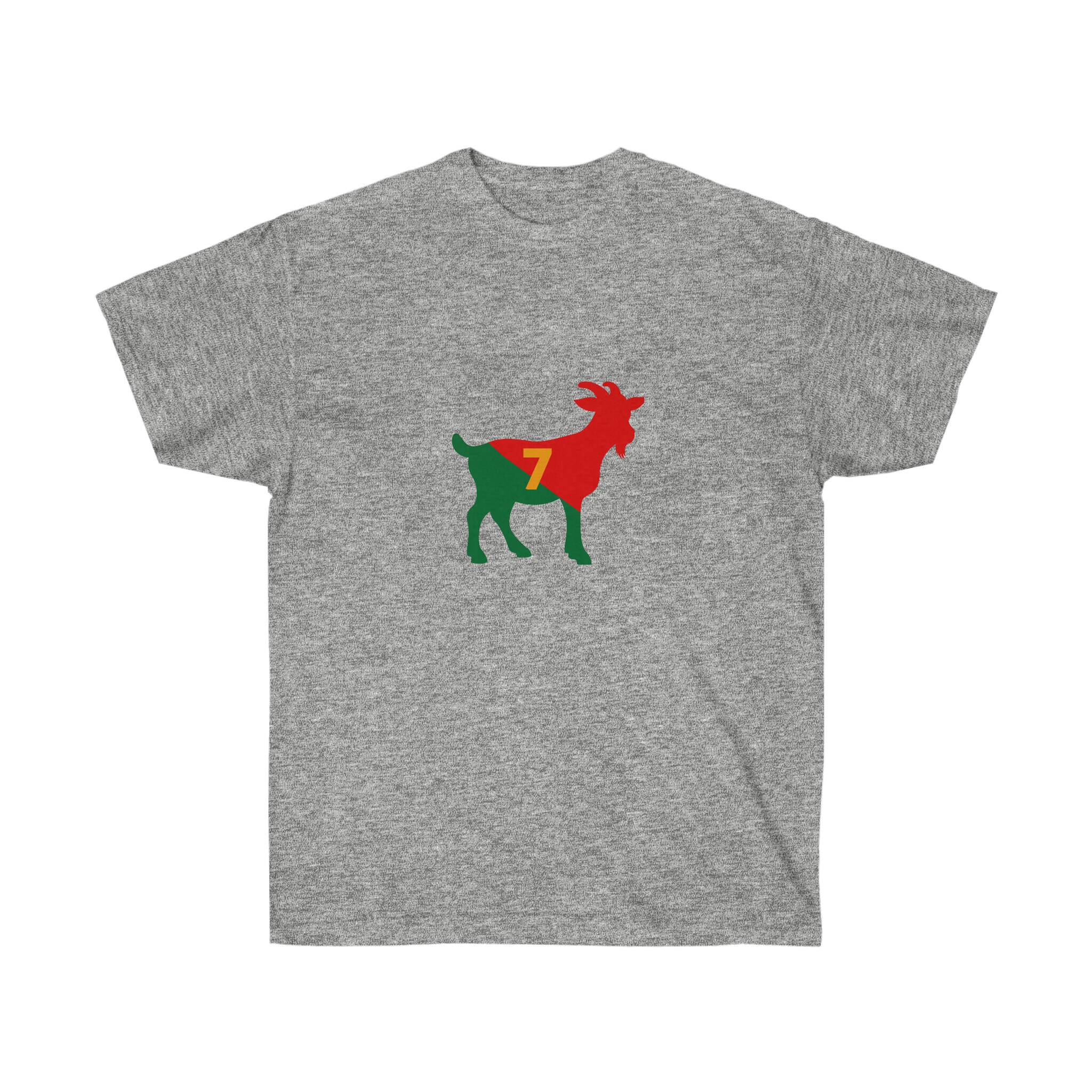 GOAT Cristiano Ronaldo Shirt in Portugal Football Colors. FIFA World