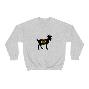 Crosby GOAT Sweatshirt, Pittsburgh Hockey Pullover, Nummer 87 Hockey Sweatshirt, Hockey Fan Geschenke. Ash