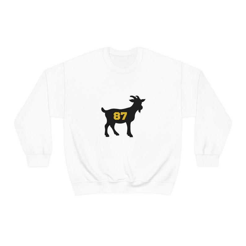 Crosby GOAT Sweatshirt, Pittsburgh Hockey Pullover, Nummer 87 Hockey Sweatshirt, Hockey Fan Geschenke. White