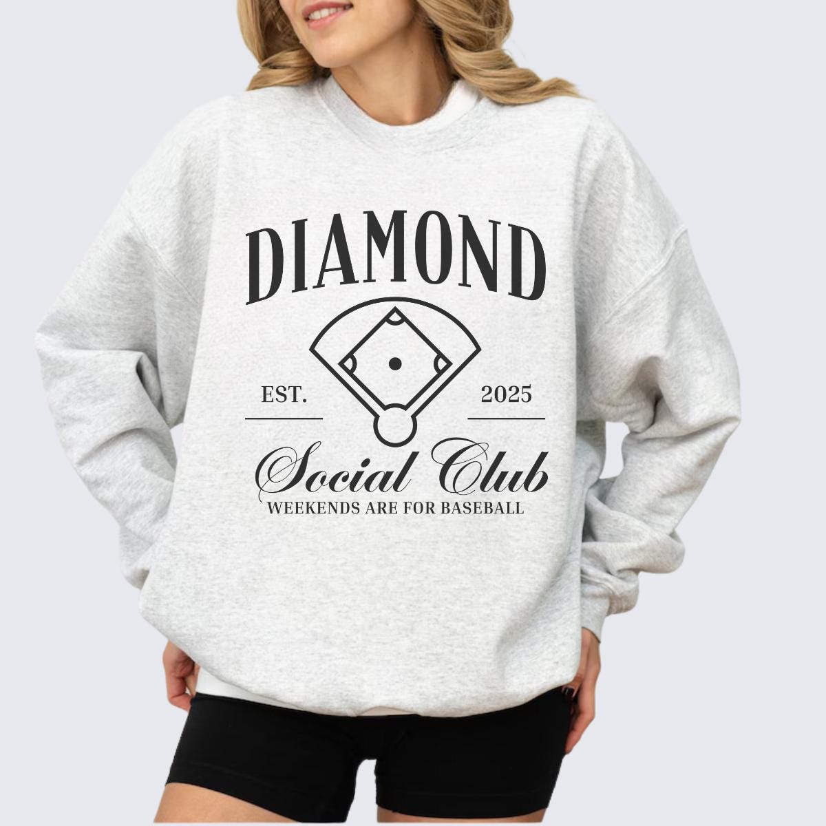 Diamond Social Club Baseball Sweatshirt, Baseball Season Sweater 