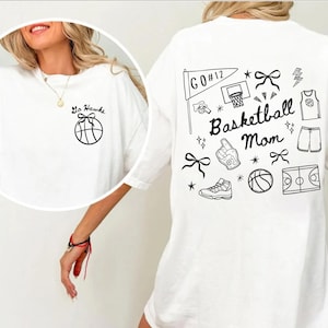 Basketball Mom Shirt Custom with Team Name and Number, Comfort Colors® Basketball T-Shirt, Personalized Basketball Shirt, Game Day Tee