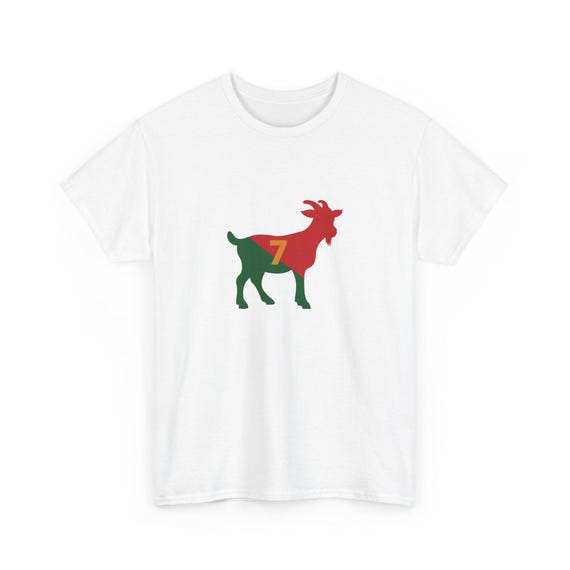 ポルトガルカラーの GOAT ロナウド シャツ。背番号 7 のサッカー