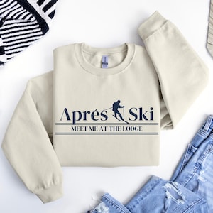 Apres Ski Sweatshirt, Retro Ski Trip Sweater, Cozy Skiing Crewneck, Cute Winter Sports Sweatshirt, Skiing Pullover, Gift for Skier
