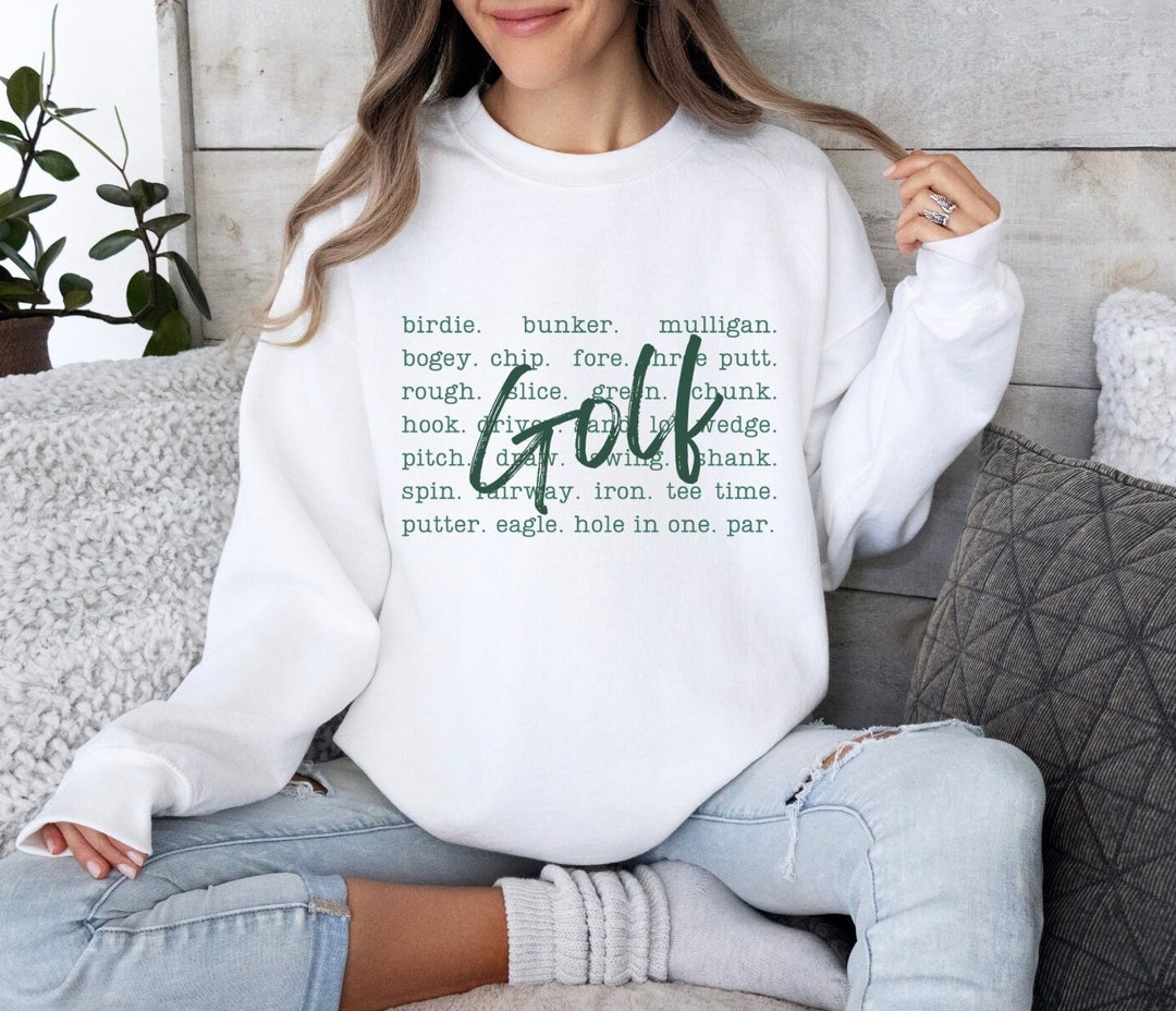 Golf Sweatshirt, Women's Golf Sweater, Golf Mom Pullover, Green