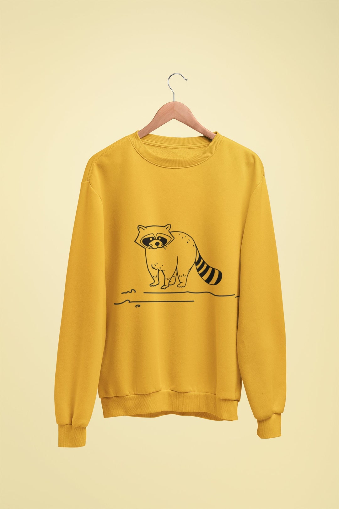 Raccoon Sweatshirt, Cute Raccoon Sweater, Raccoon Graphic Shirt, Funny ...