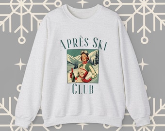 Apres Ski Sweatshirt, Retro Ski Sweater, Apres Ski Sweater