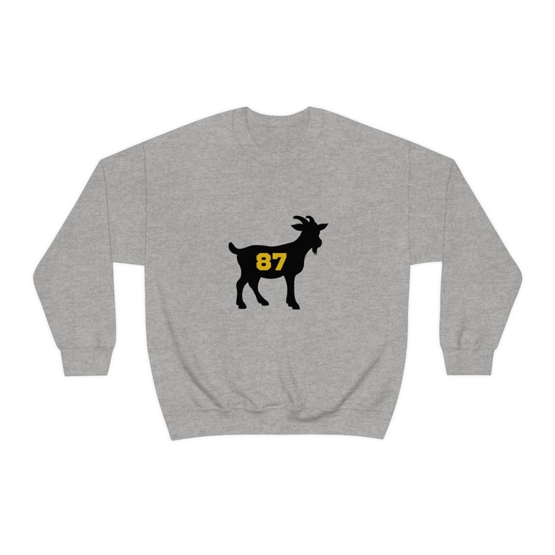 Crosby GOAT Sweatshirt, Pittsburgh Hockey Pullover, Nummer 87 Hockey Sweatshirt, Hockey Fan Geschenke. Sport Grey
