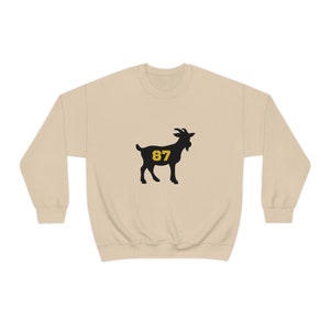Crosby GOAT Sweatshirt, Pittsburgh Hockey Pullover, Nummer 87 Hockey Sweatshirt, Hockey Fan Geschenke. Sand