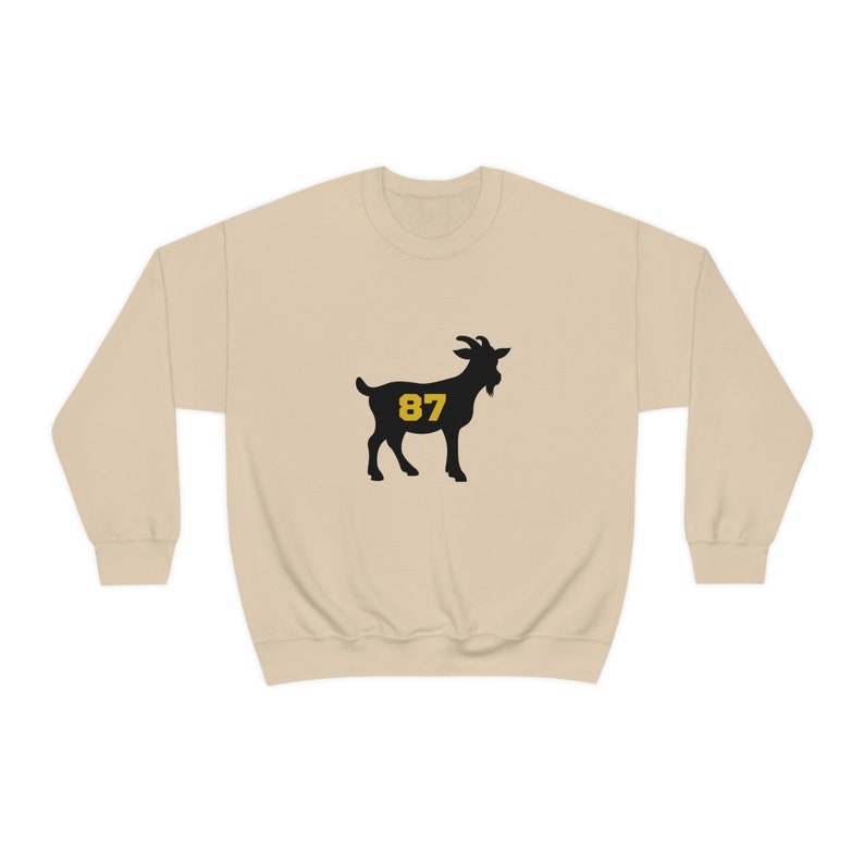 Crosby GOAT Sweatshirt, Pittsburgh Hockey Pullover, Nummer 87 Hockey Sweatshirt, Hockey Fan Geschenke. Sand