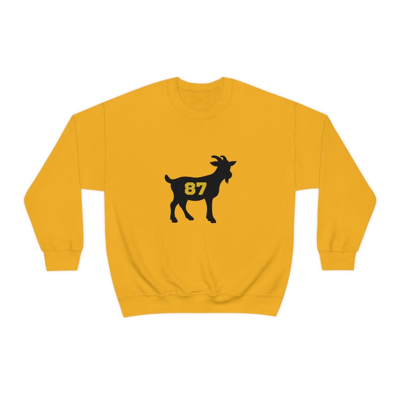 Crosby GOAT Sweatshirt, Pittsburgh Hockey Pullover, Nummer 87 Hockey Sweatshirt, Hockey Fan Geschenke. Gold
