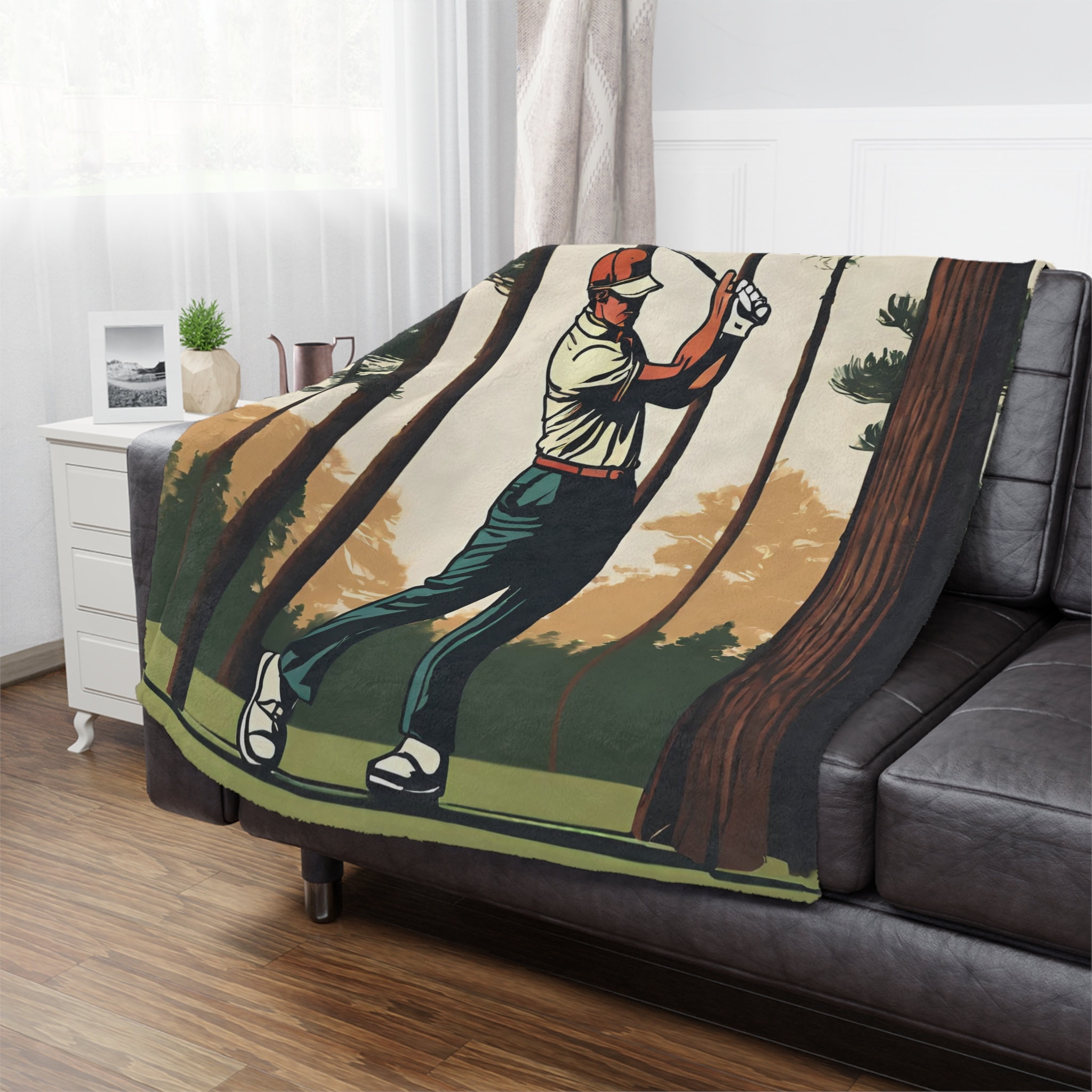 Golf Fleece Blanket Etsy UK