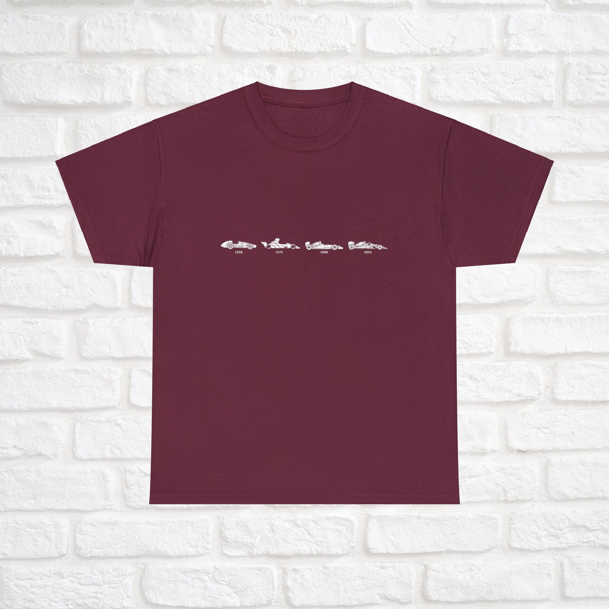 L evolution d une chemise de voiture de F1 une chemise de Formule 1 des produits derives du week end de course Formule 1 des cadeaux Formule 1 vintage un t shirt Formule 1 une chemise