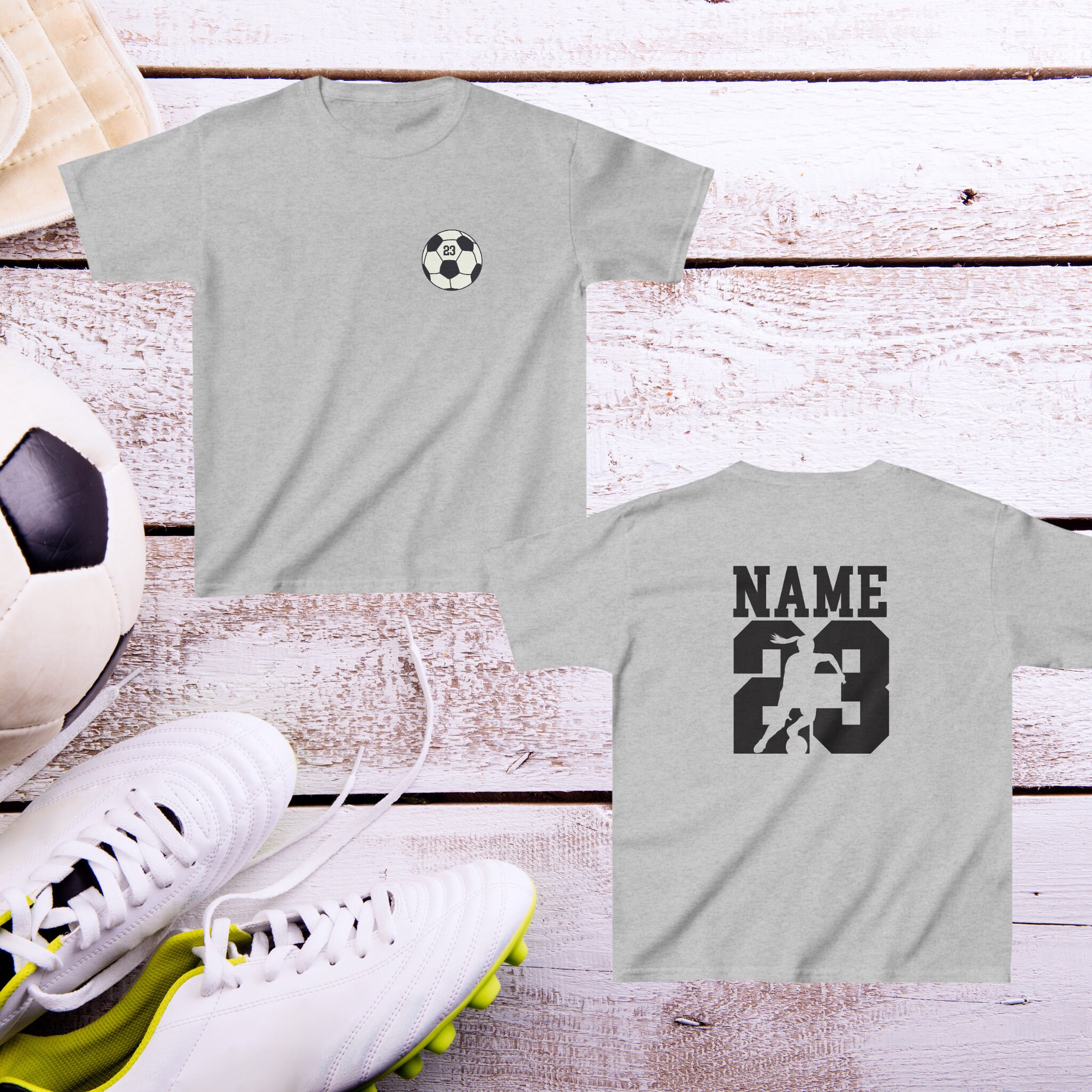 Maillot De Foot Personnalisé Enfant & Adulte - T-Shirt Foot Avec Nom, Numéro Et Logo D'Équipe