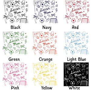 image of available design colors for the custom graphic on the back