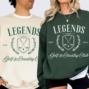 Personalized Golf Sweatshirt with Country Club Name, Custom Golf Gifts, Golfing Apparel,  Golf Trip Sweaters, Unique Gift for Golfer
