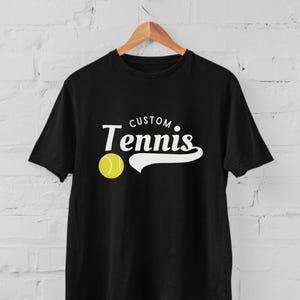 Custom Tennis Shirt, Personalized Tennis T-Shirt, Custom Tennis Team Shirt, Tennis Player Gift, Gift for Coach