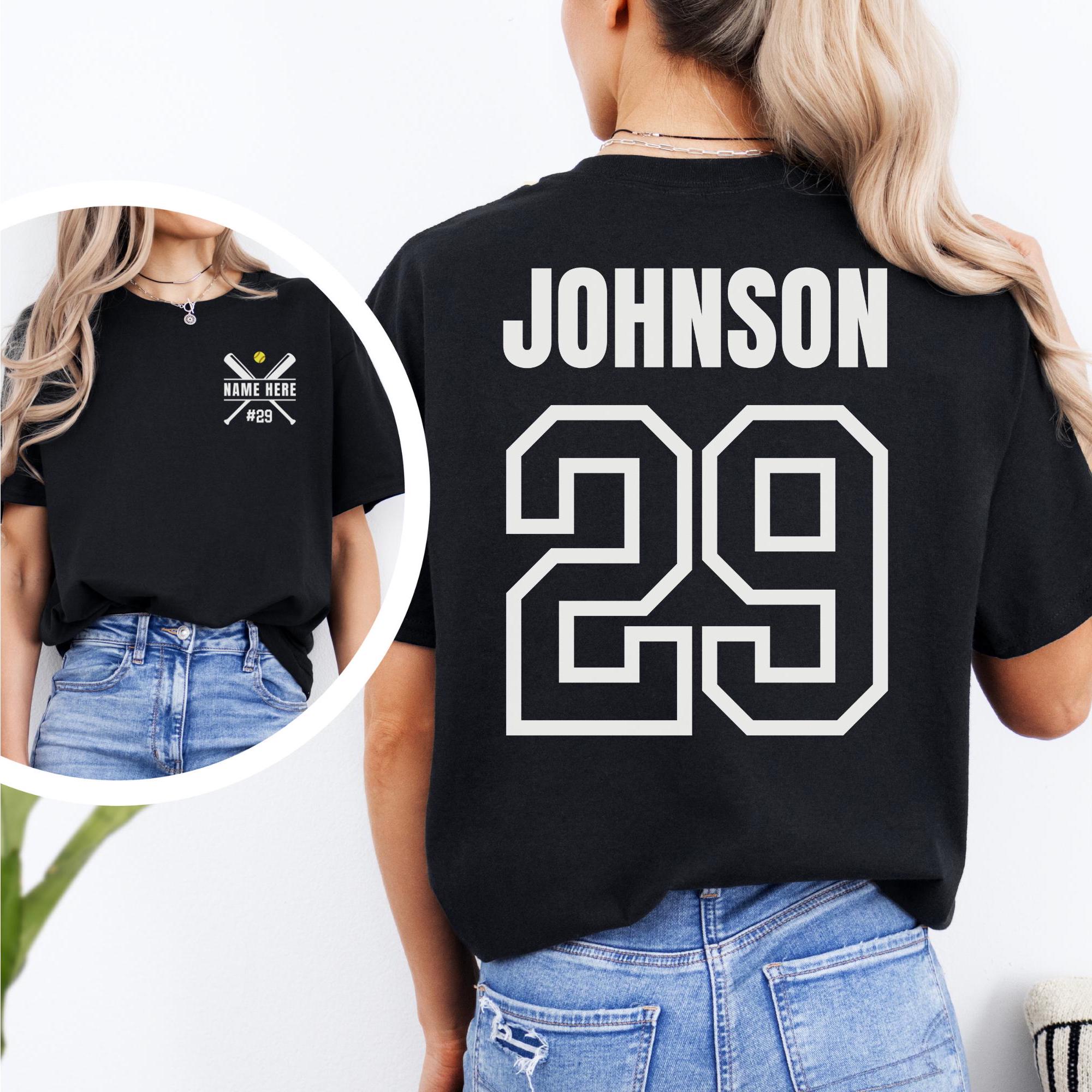 Custom Softball Shirt with Name and Number, Personalized T-Shirt for Softball Player, Softball Mom Shirt, Softball Team Gifts